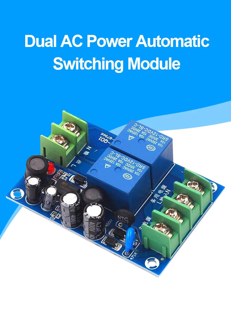 Dual AC Power Auto Switching Module 85-240V 10A Controller Power Switching Module Vue