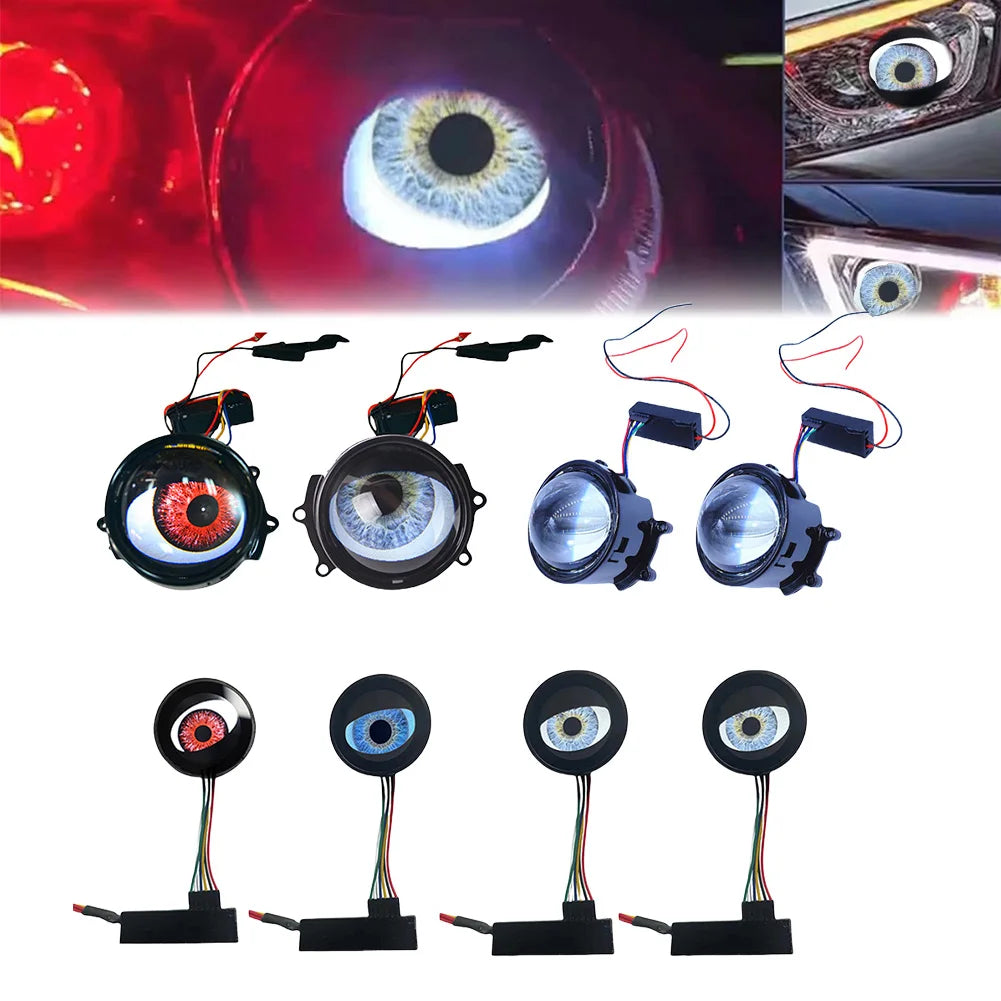 LED Devil Eyes Car Headlight 12V Dynamic Eagle Eye DIY Kit Car LED Headlight Kit Vue
