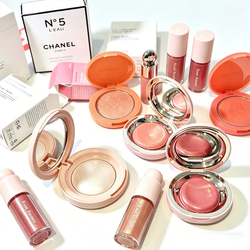 Fashion Rare Beauty Rose Neutral Mauve Blush Powder Portable Makeup Liquid Blush Moisturizing Dual-use Waterproof Glaze Smooth Vue