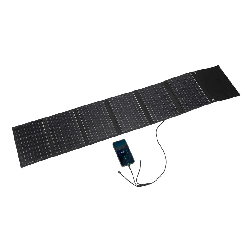 1000W Foldable Solar Panel 18V Portable Solar Cells Folding Bag USB+DC Output For Outdoor Hiking Camping Mobile Phone Charging Vue
