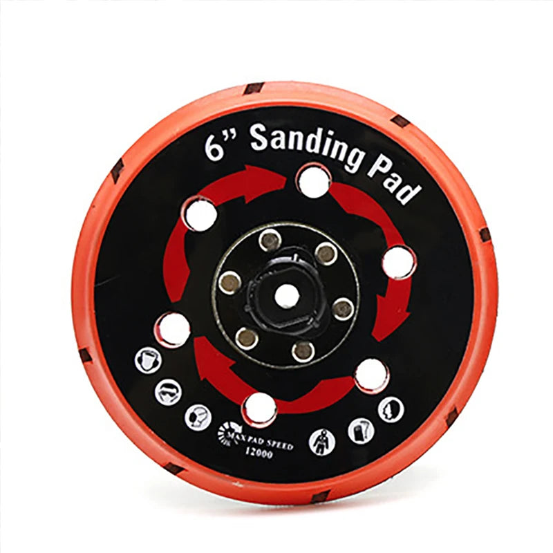 5inch 6inch Polishing Backing Plate 125/150mm 6 Hole Back Up Sanding Pad Disc Self Adhesive Back Plate For DA Polisher Vue 1Pcs-6inch