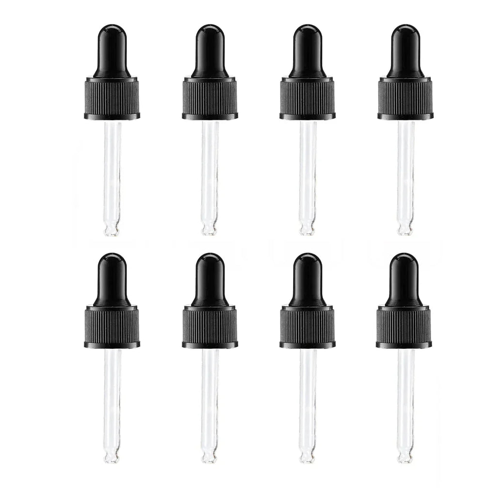 vvocci 30 ml 8-pack Herbal Homeopathic Remedies, Nail Polish Remover,Extracts, Glass Dropper for Essential Oils, Vue Glass M254 8pcs 30ml