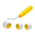 Plastic Mini Paint Rollers Wool Ergonomic Design Trim Edge Brush Roller Touch Up Trim Edge Durable Wool Roller Brush Ceilings Vue Yellow