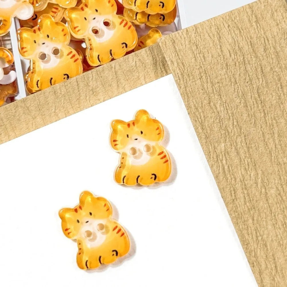 30pcs Black Cat Creative Kitty Buttons Cute Fashionable Tabby Cat Buttons Resin Ginger Cat Buttons Clothing Coat Vue