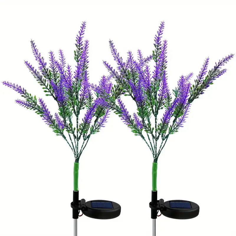 Solar-Powered Purple Lavender LED Landscape Lights For Garden Decor Halloween Christmas Festive Lawn Lawn Lights Vue