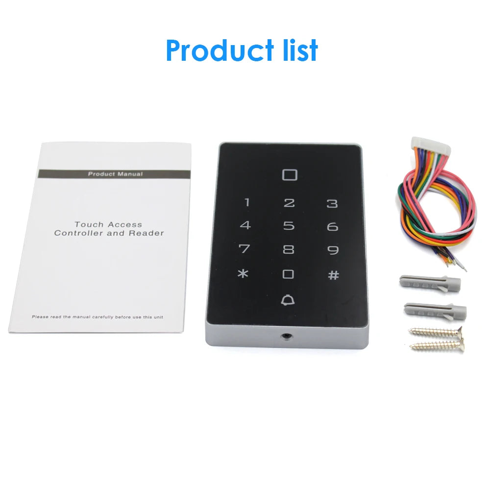 Wifi Tuya App RFID Access Control Keypad 2000 User EM 125KHz or IC Standalone Touch Card Reader for Access Control System Vue