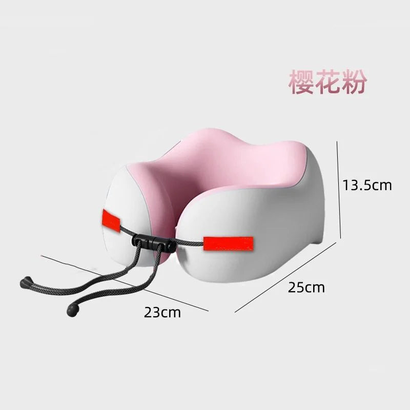 Memory Foam Neck Pillow Portable Ergonomic U Shaped Travel Pillow Airplane Car Home Office Sleep Cervical Support Headrest Vue A8