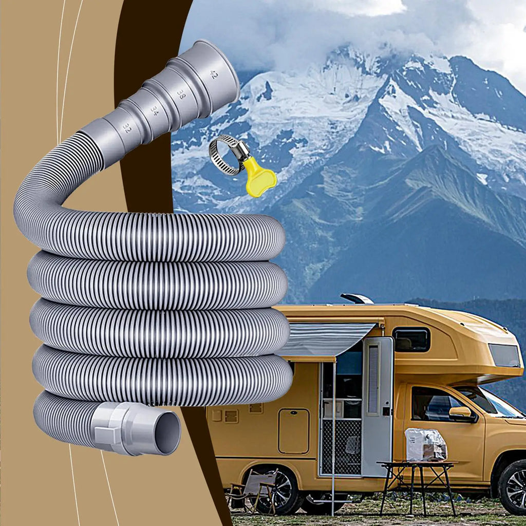 Caravan Sewer Pipe 300/400/500cm Foldable Flexible Waste Pipe Heavy Duty Flexible Leakproof RV Hose Sewer Outfall Parts Vue