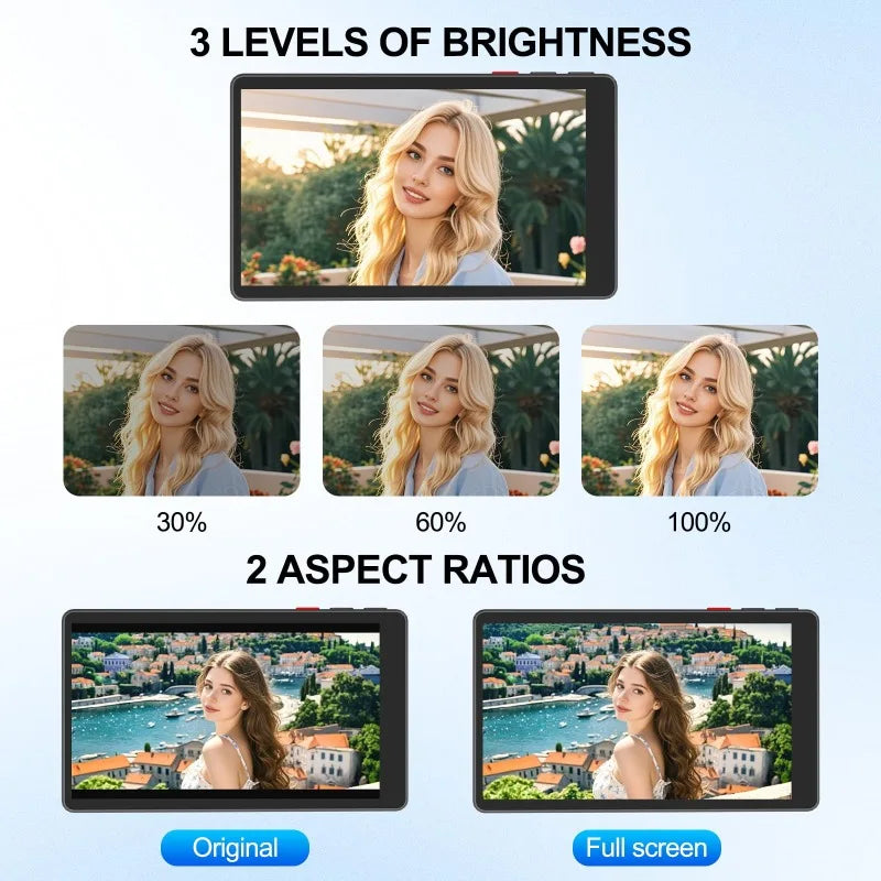Phone Selfie Monitor Screen Wireless Magnetic Mount Vlog Phone Rear Camera Selfie WiFi Bluetooth Connection for Selfie Live Vue