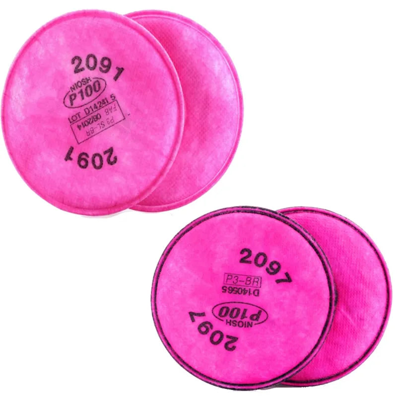 New 2pcs 2091/2097 Cotton Filters Replaceable Filtering For 6200/7502/6800 Dust Gas Mask Accessories Painting Spraying Vue