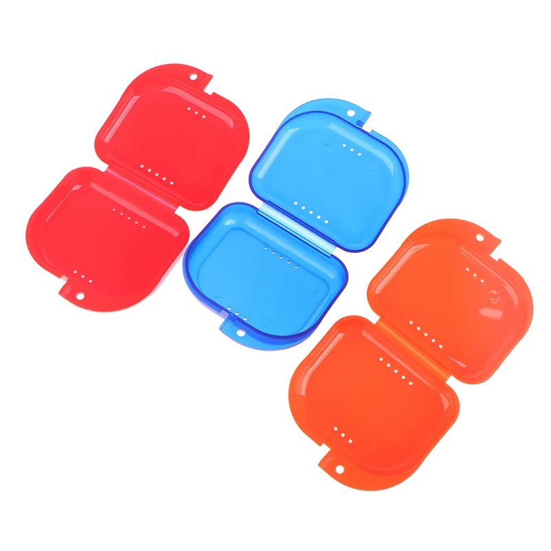Denture Storage Box Dental Retainer Orthodontic Mouth Guard Container Plastic Oral Hygiene Supplies Tray Dental Appliance Case Vue