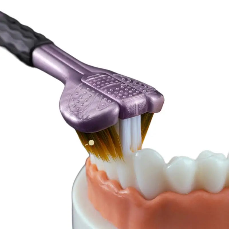 1pc 3D Stereo Toothbrush Ergonomic Handle Special Needs Three-Sided Toothbrush Ultra Soft Bristle eeth Brush for Oral Health Vue