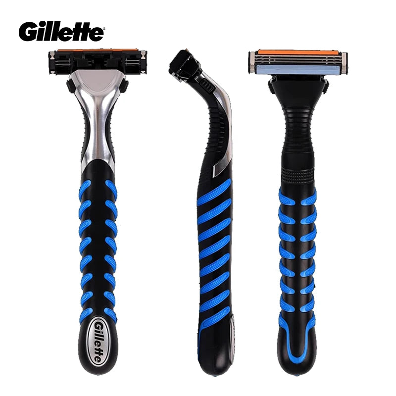 Gillette Vector 3 Men's Razor with Lubrastrip 3-layers floating Blades Smooth Shaving Manual Shaver for Man Face Beard Cutting Vue