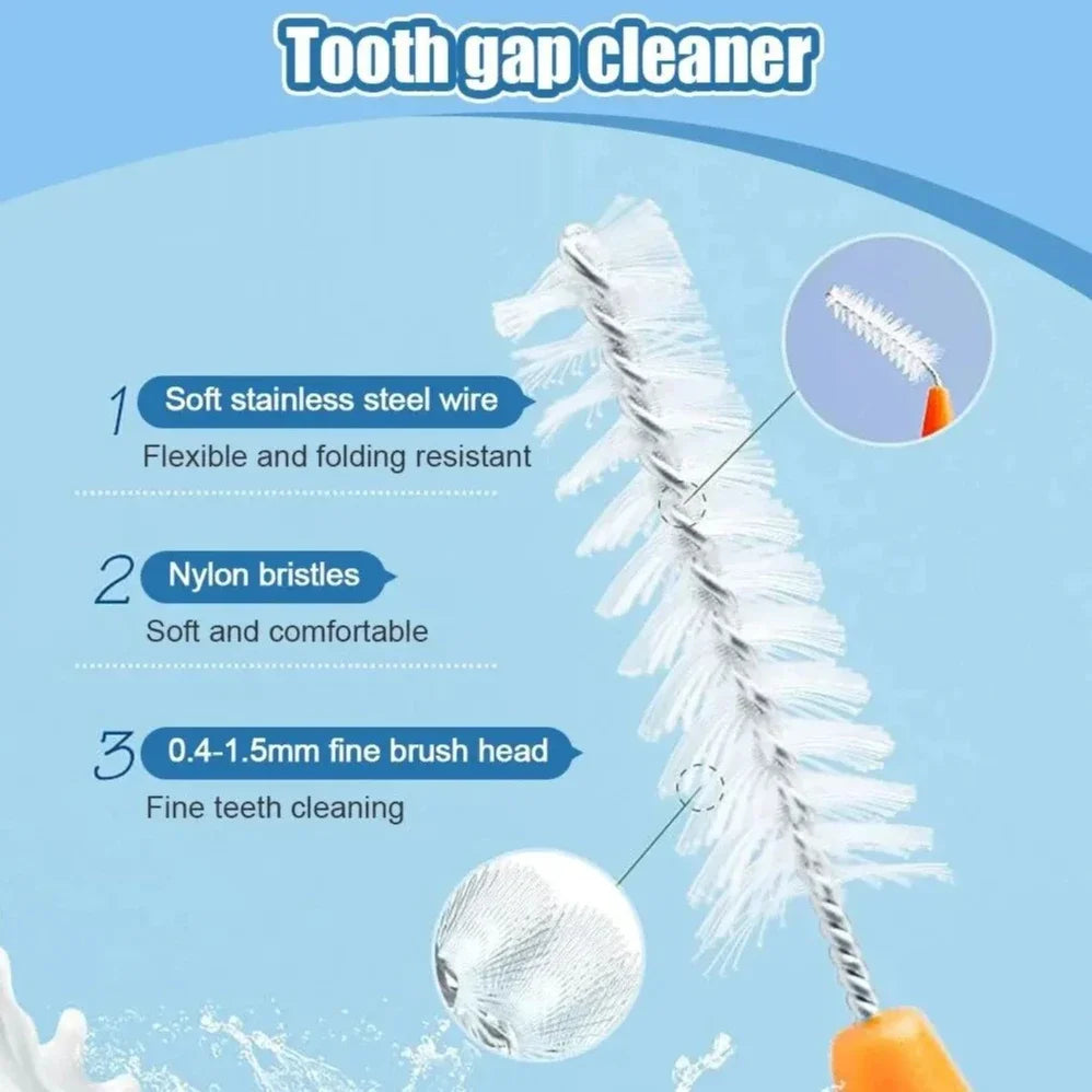 20 Pieces Brush Box Interdental Interdental Brush Clean Tooth Gap Braces Gap Straight Orthodontic Interdental Brush Vue