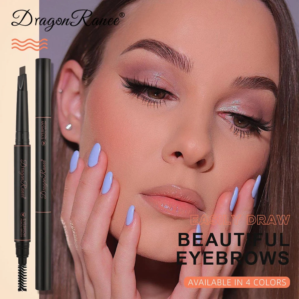 Double-Headed Eye Brow Tint Cosmetics Natural Long Lasting Paint Eyebrow Waterproof Black Brown Eyebrow Pencil Makeup Cosmetics Vue