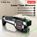 LAOLAU 2-in-1 Laser Tape Measure–5M/16FT Retractable Tape with Class II Laser, Rechargeable Battery,Type-C Charging,Auto-Lock Vue BATTLEAX-001