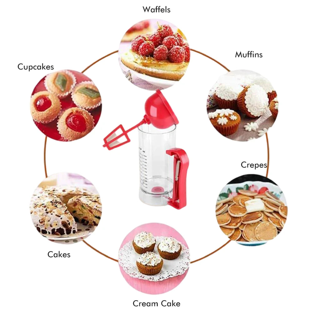Kitchen Hand-held Electric Pancake Batter Mixer Dispenser Blender Machine Baking Tool Kitchen Appliance Vue