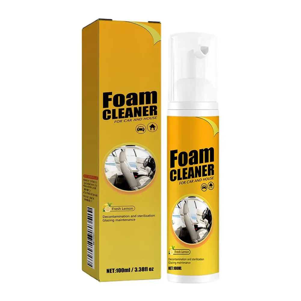 Car Interior Multifunctional Foam Cleaning Spray Car Steering Wheel Leather Seat Decontamination Deep Cleaning Multi-foam Spray Vue 100ml