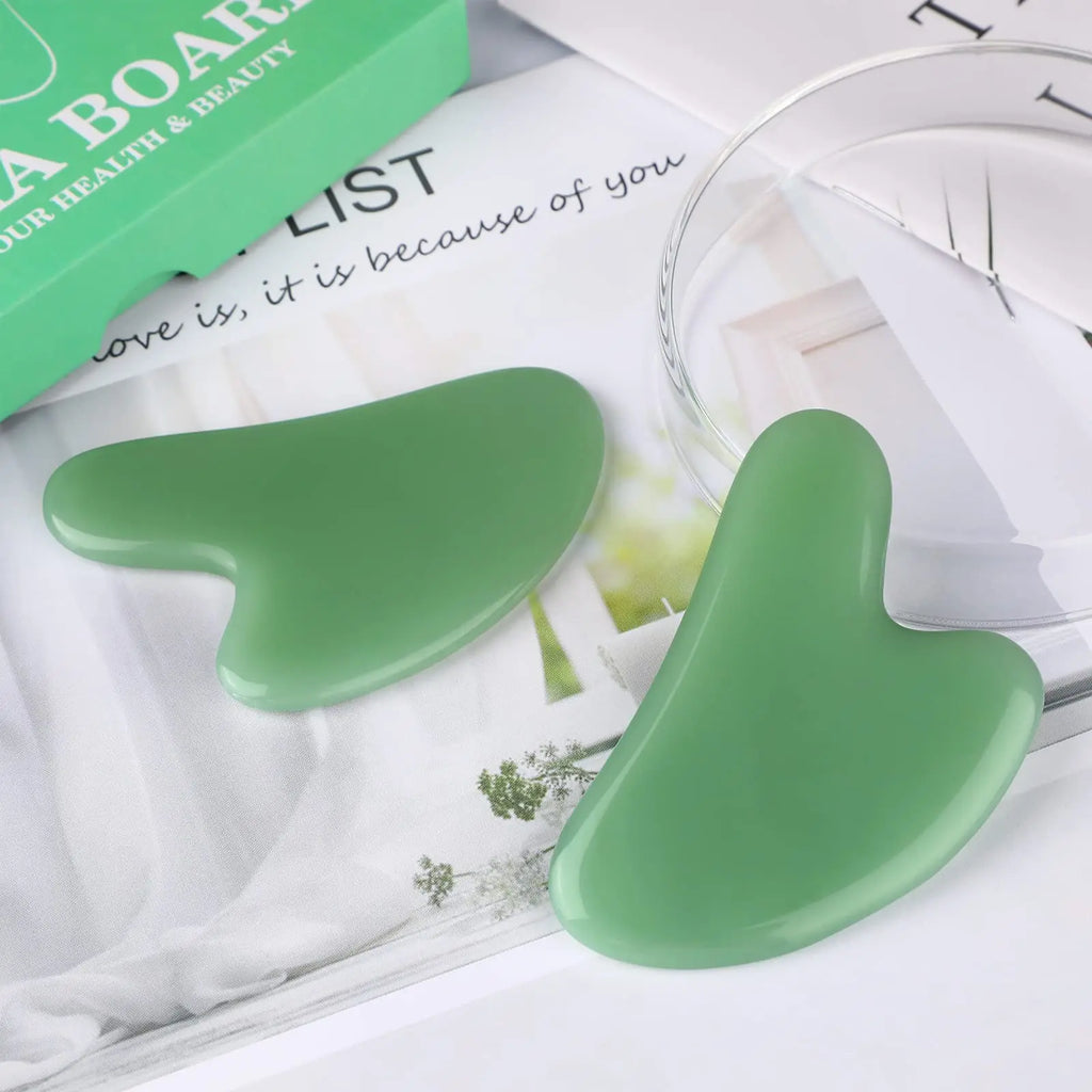 Gua Sha Facial Tools Guasha Tool Gua Sha Glass Manual Massage Sticks for Jawline Sculpting and Puffiness Reducing for Face Body Vue