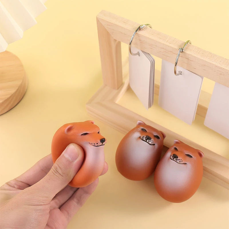 1PCS Creative Shiba Inu Realistic Egg Shape PVC Desk Decor Dog & Egg Union Decorations For Home Offices Fun Gifts Vue