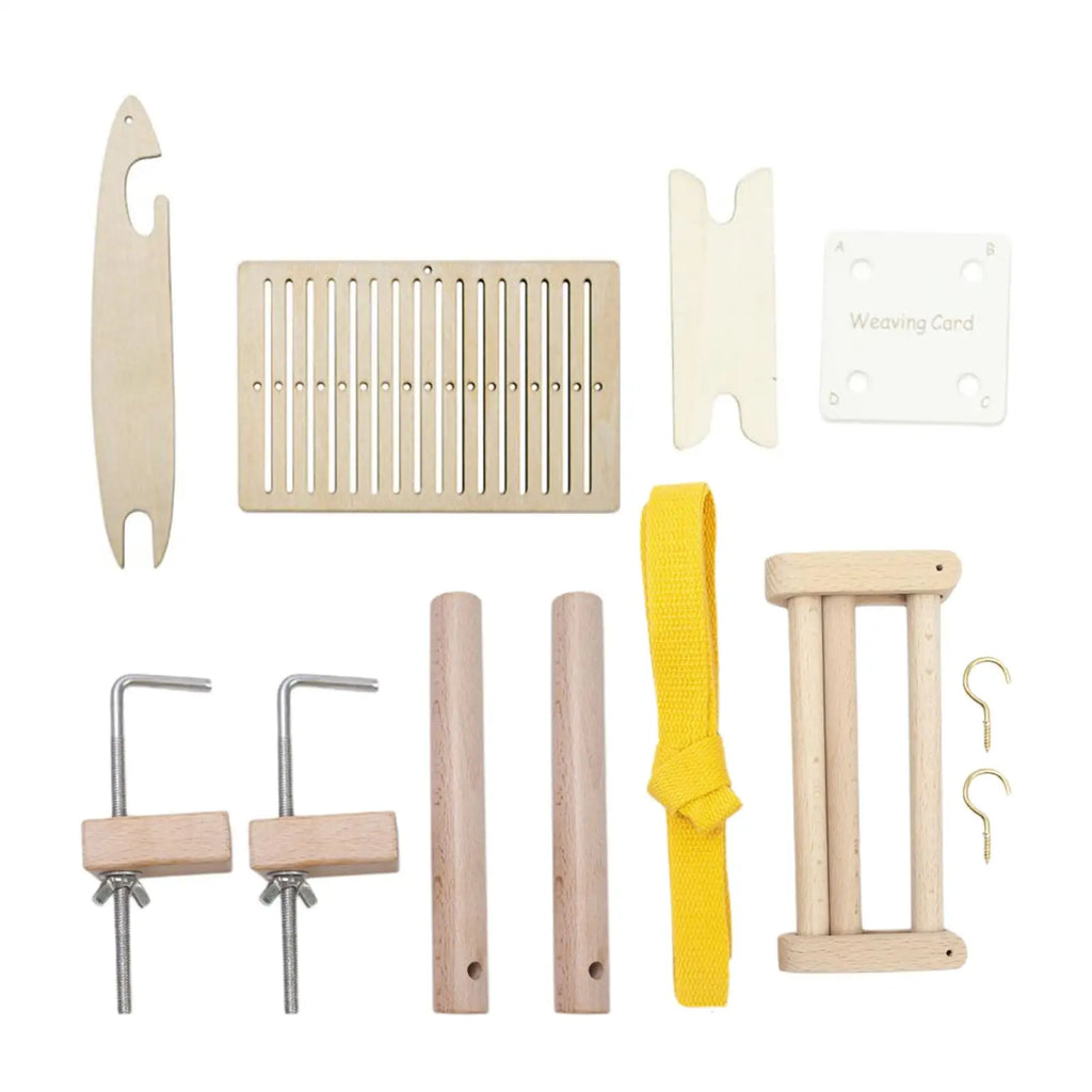 Warping Pegs And Clamp Handcraft Wood Craftsmanship Offering Easy And Wide Application For Weavers Strap Weaving Vue CN Type B