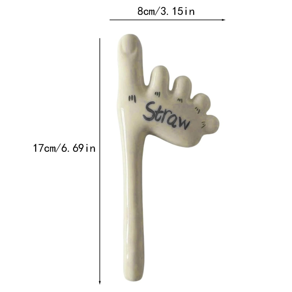 Ceramic Foot-Shaped Novelty Drinking Straw | Funny Handmade Gift Novelty Drinking Straw Vue