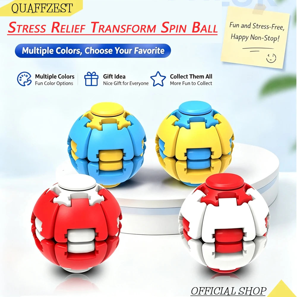 3D Printing Decompression Ball Pressing and Rotating Dual-play Fingertip Gyro Office Portable Decompression Toy Vue