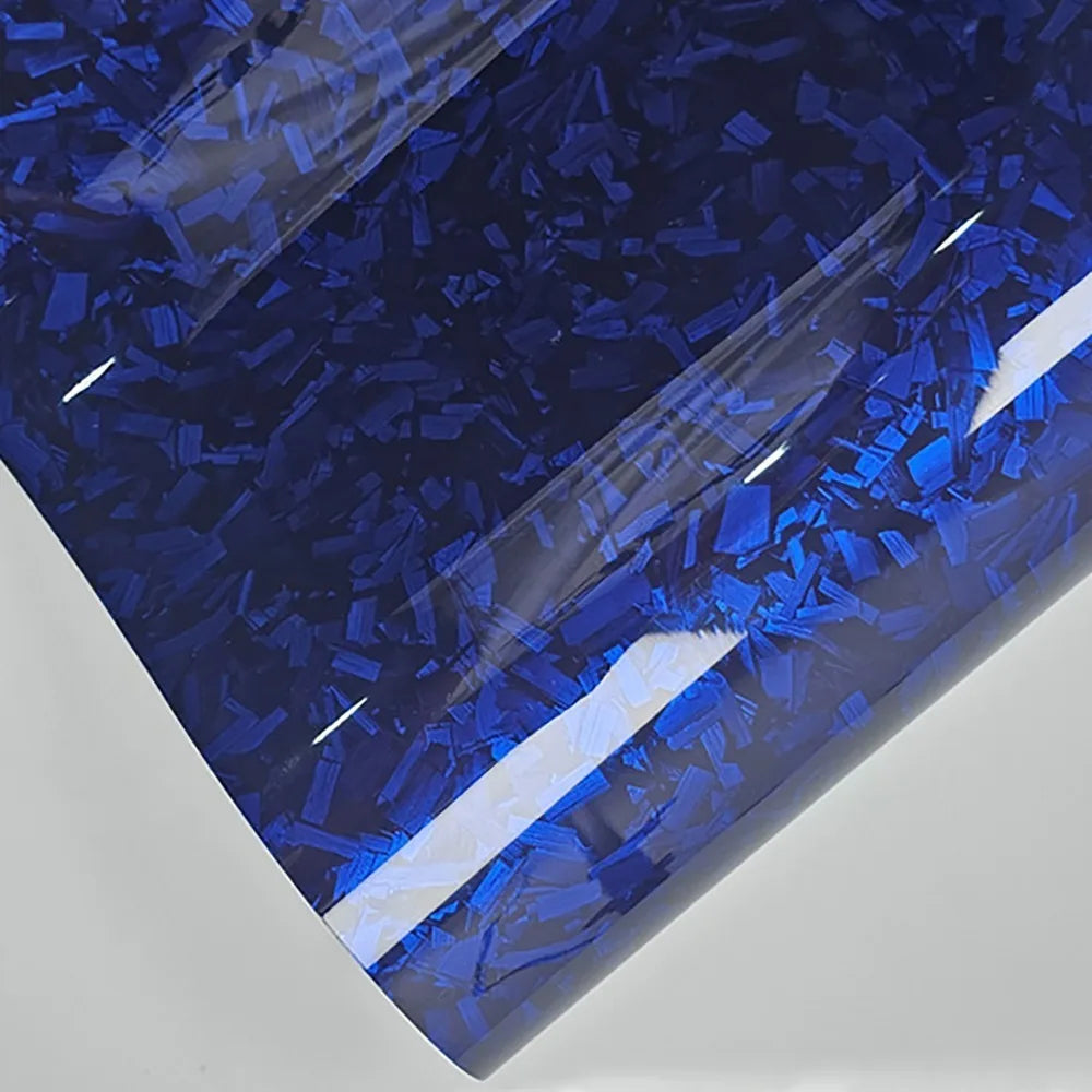 50x30CM Carbon Fiber Vinyl Film 3D 6D Matte Effect Gloss Motorcycle Vue BLUE