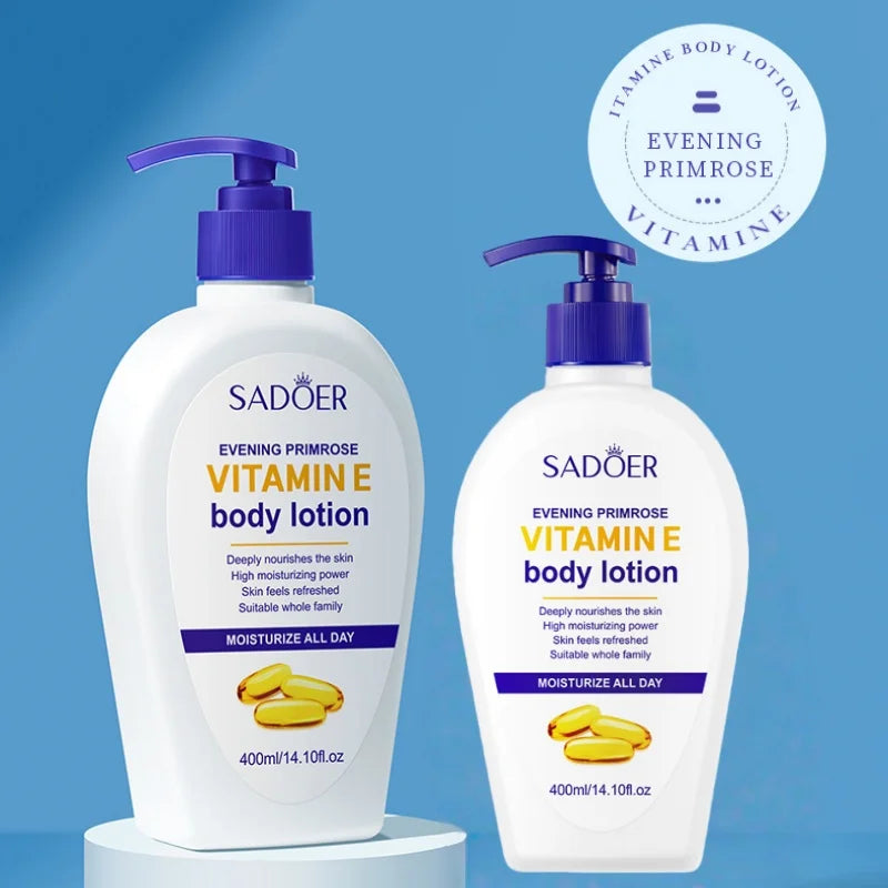400ml Evening Primrose Vitamin E Body Lotion, Soft Texture, Easy to Absorb, Hydrating and Moisturizing, Leaves Skin Smooth and Delicate, Suitable for All Skin Types, a Regular Part of Daily Skincare Vue