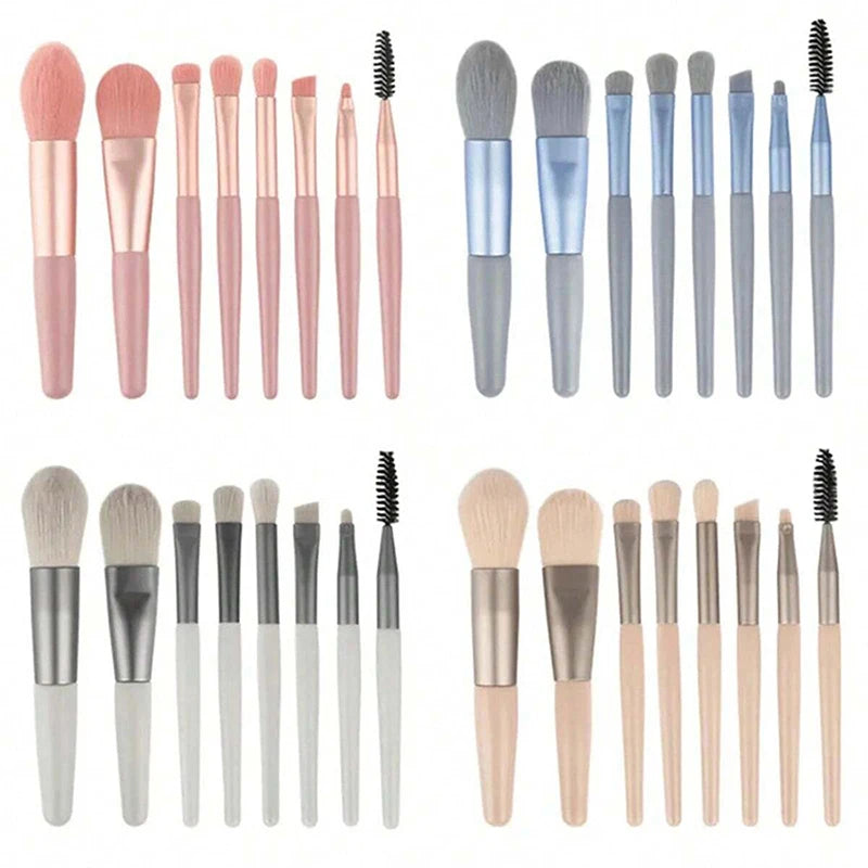 8Pcs Makeup Brush Set Makeup Concealer Brush Blush Loose Powder Brush Eye Shadow Highlighter Foundation Brush Beauty Tools Vue