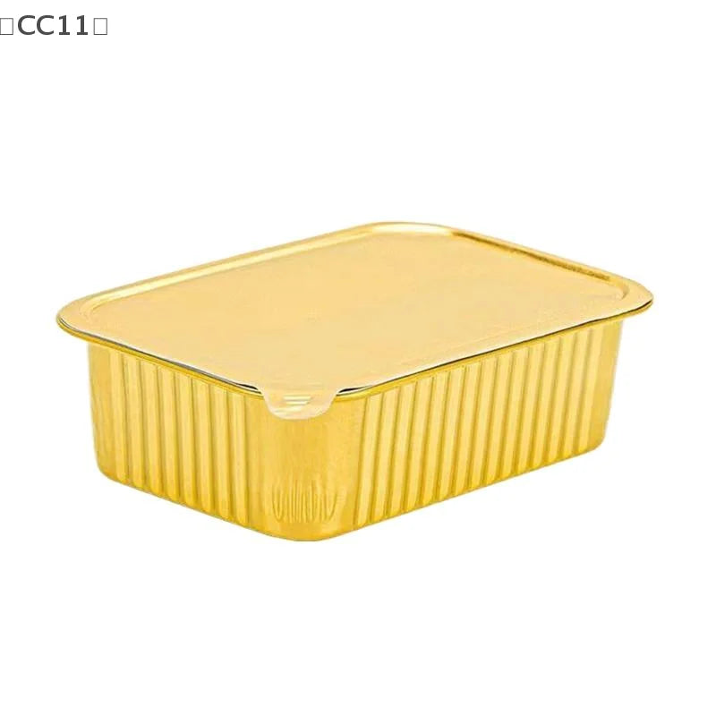 CC11Aluminum Foil Lunch Box Gold Sealed Disposable Takeaway Packaging Vue