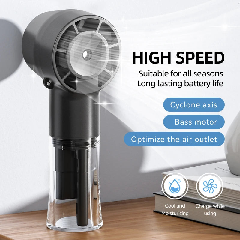 HOMEFISH Handheld Misting Fan Portable Mister Rechargeable Spray