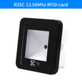 QR Code RFID Reader 125khz EM 13.56mhz MF Access Card Reader Scanner USB/Wiegand/RS232/485 2D QRCode BarCode Scanner Vue R35C 13.56Mhz Black