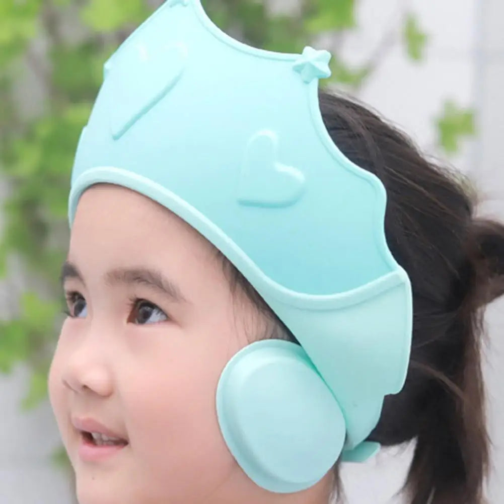 Baby Bathing Shower Shower Soft Cap Adjustable Hair Wash Hat For Kids Ear Protection Safe Children Shampoo Protect Head Cover Vue
