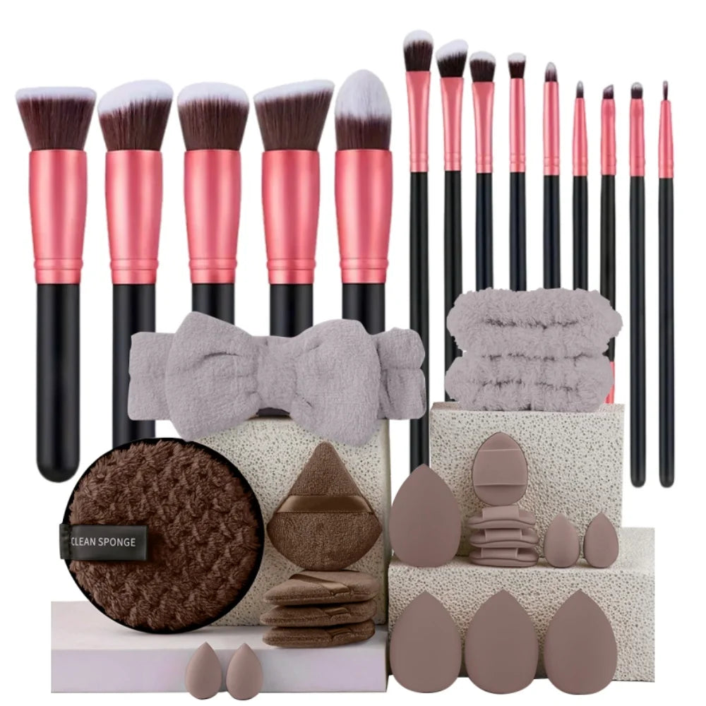 Premium Makeup Brushes Set Portable Travel Soft Eye Shadow Brush Foundation Powder Eyelash Concealer Blush Make Up Brush Set Vue AMZ-14RE-20PF