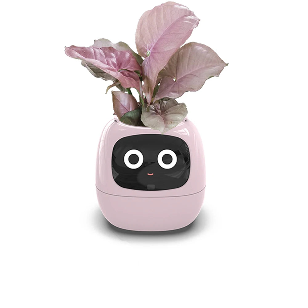 Tuya Smart Pet Planter Robot Adorable Plant Companion Smart Planter 7 Smart Sensors Time/Date/Luminance/Moisture Display Planter Vue
