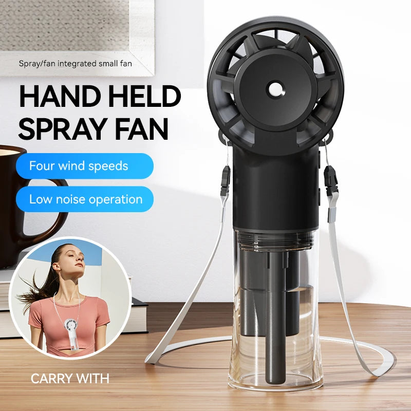 HOMEFISH Handheld Misting Fan Portable Mister Rechargeable Spray