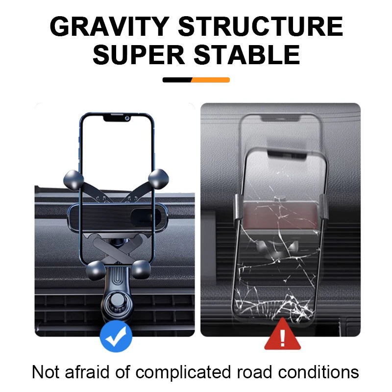 SEAMETAL Air Vent Car Phone Holder Horizontal Vertical Telescopic Air Outlet Hook Phone Mount Stable Fixed Cellphone Navigation Vue