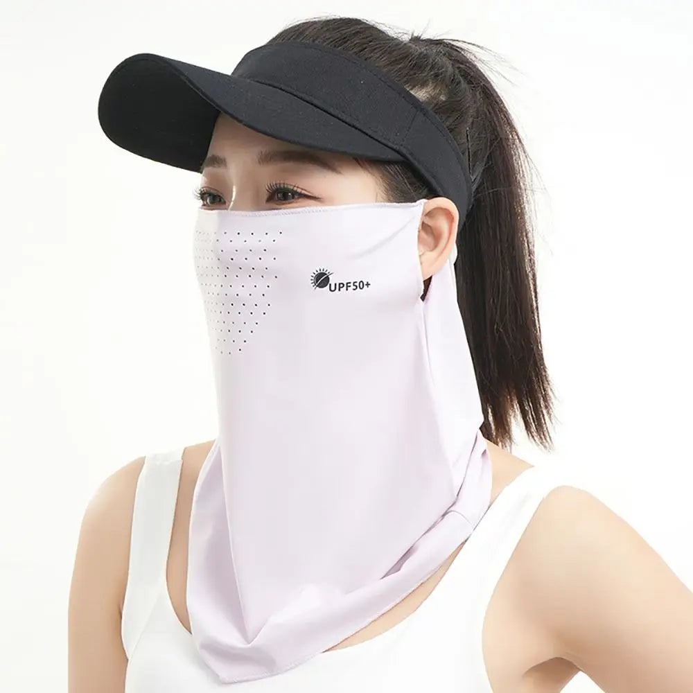 Durable UV Protection Sunscreen Face Veil Breathable Sunshade Ice Vue Purple