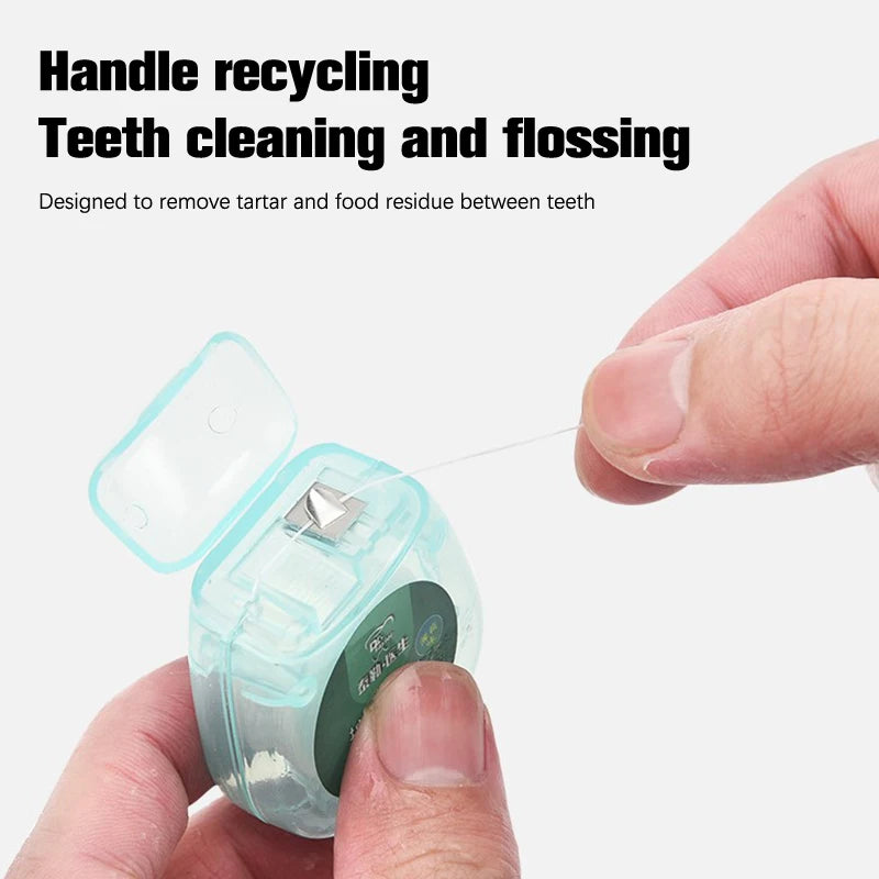 Portable Toothpick Floss Teeth Cleaner Stainless Steel Toothpick Set Tooth Flossing Reusable Toothpicks Oral Cleaning Tools Vue