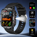 New Military Strong Sport Smartwatch Men Bluetooth Call Health Monitor Sports Watch Waterproof Fitness Tracker Gifts for Women Vue Black