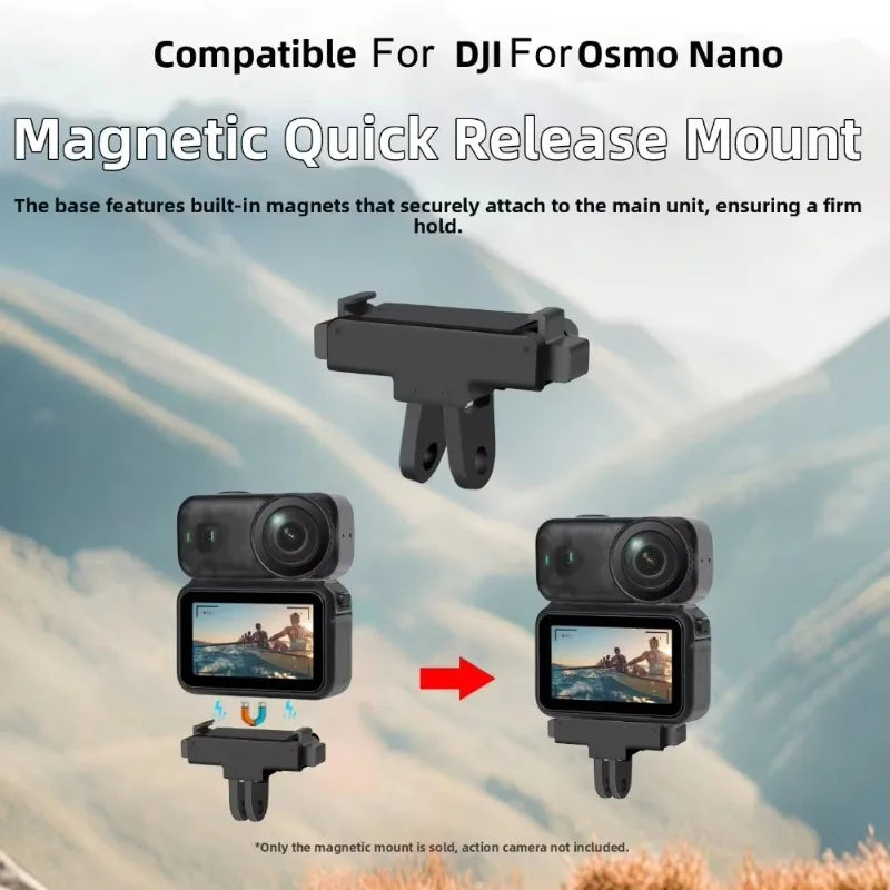 Hot-For DJI For Nano Quick Release Magnetic Adapter Base-Plastic, Compact For Action Thumb Camera Mounting Solution Vue
