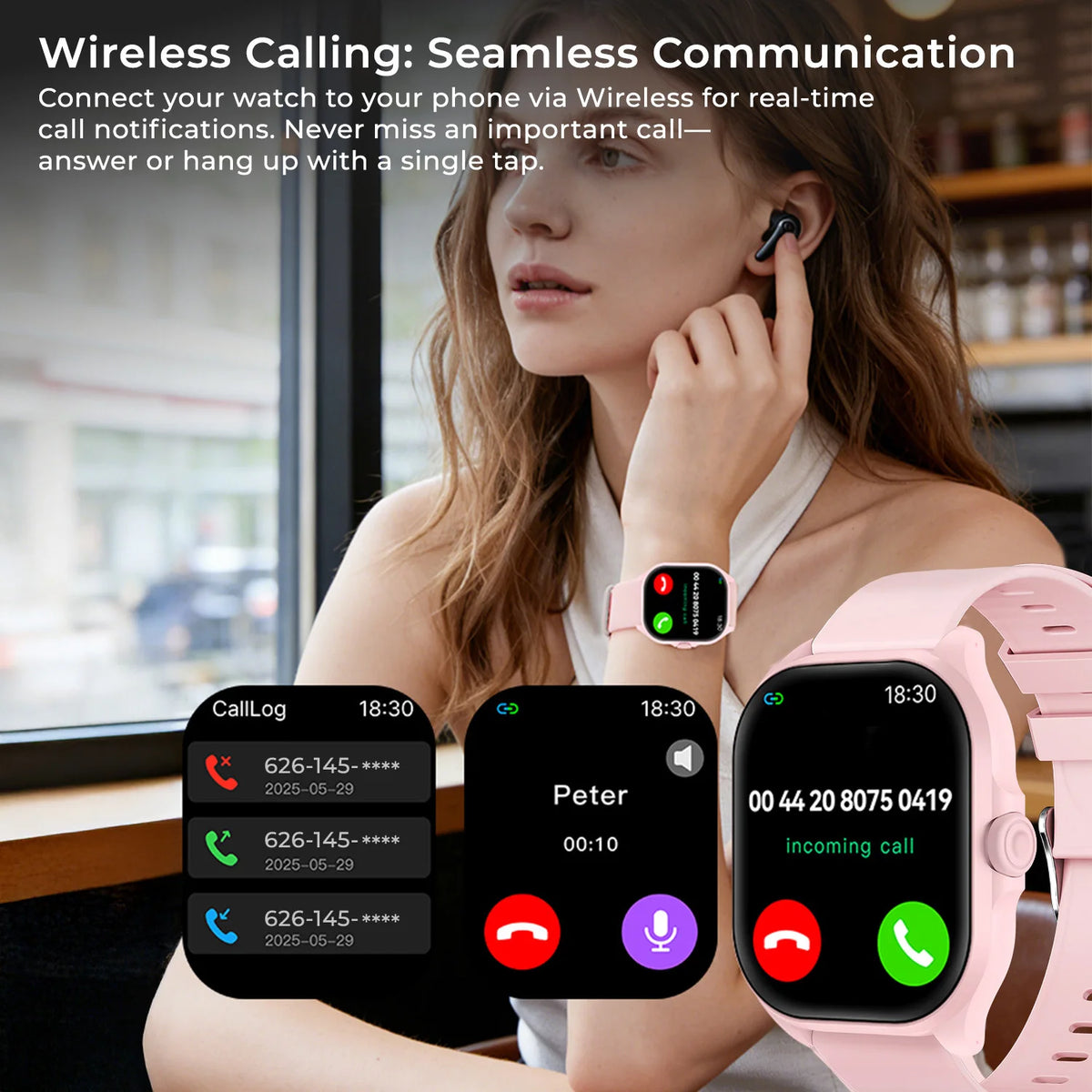 2026 NEW Smart Watch Bluetooth Call Answer Sleep Monitoring Remote Take Photos Dial Voice Assistant for Android/IOS Men Women Vue