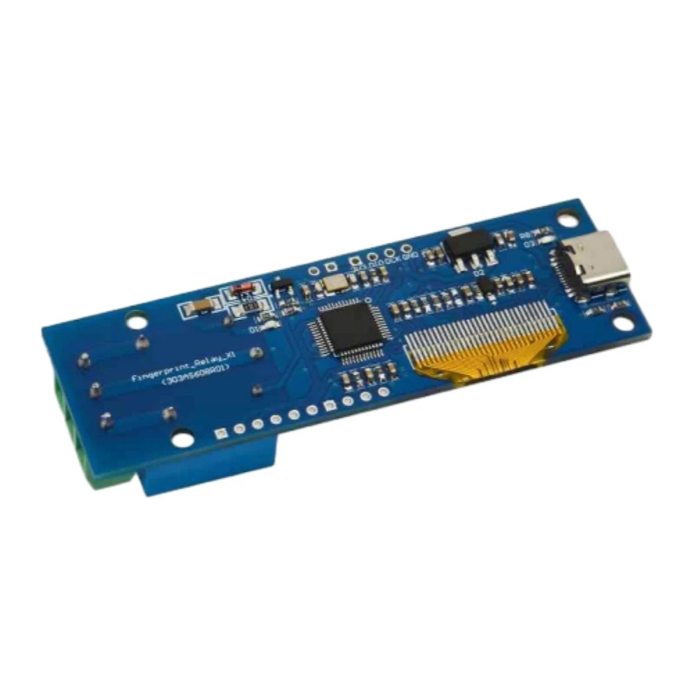 ZW101 Fingerprint Single Relay Module Capacitive Semiconductor 0.96'' OLED Display STM32 Chip Secondary Development Relay Board Vue