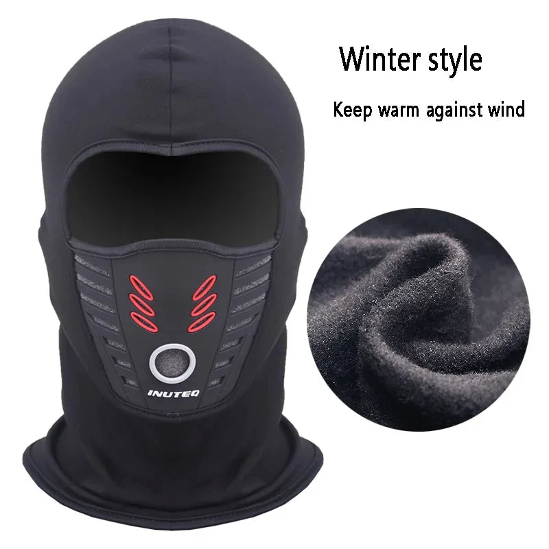 Winter Warm Fleece Motorcycle Face Mask Anti-dust Waterproof Windproof Full Face Cover Hat Balaclavas skii Cycling Fishing Scarf Vue Winter