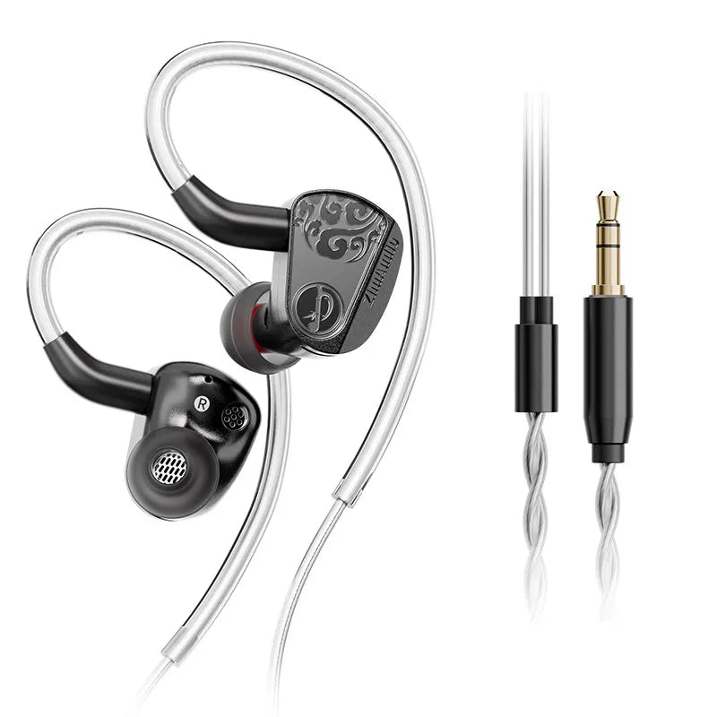 Zhulinniao Jinghong Z3 Wired HiFi IEM Earphones | 10mm Driver Wired IEM Earphones Vue Black 3.5 No Mic