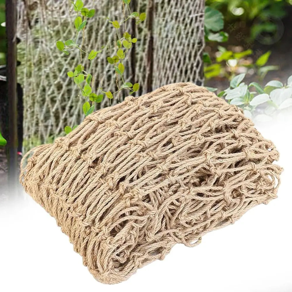 Protect Plants Fruit Climbing Plant Support Net Reusable Hemp Mesh