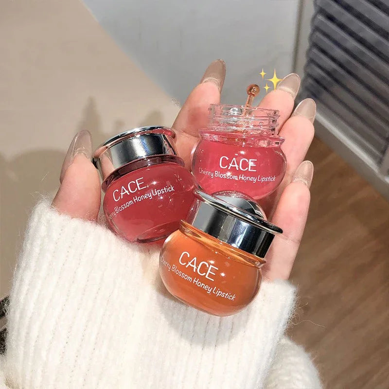 Cute Pot Lip Oil Fresh Cherry Honey Lip Balm Long Lasting Moisturizing Clear Lip Oil Liquid Transparent Gloss Makeup Cosmetics Vue