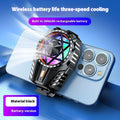 Mobile Phone Radiator with RGB Light Phone Gaming Radiator 3 Speed Adjustable Snap-On Cooling Fan for Outdoor Vlog Mobile Gaming Vue X112-300mAh