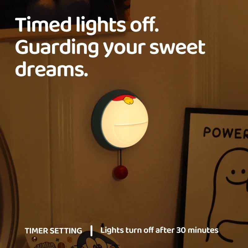 Creative Cartoon Led Night Light Rechargeable Wall Lamp Silicone Wireless Dimmable for Bedside Bedroom Nursery Kid Birthday Gift Vue